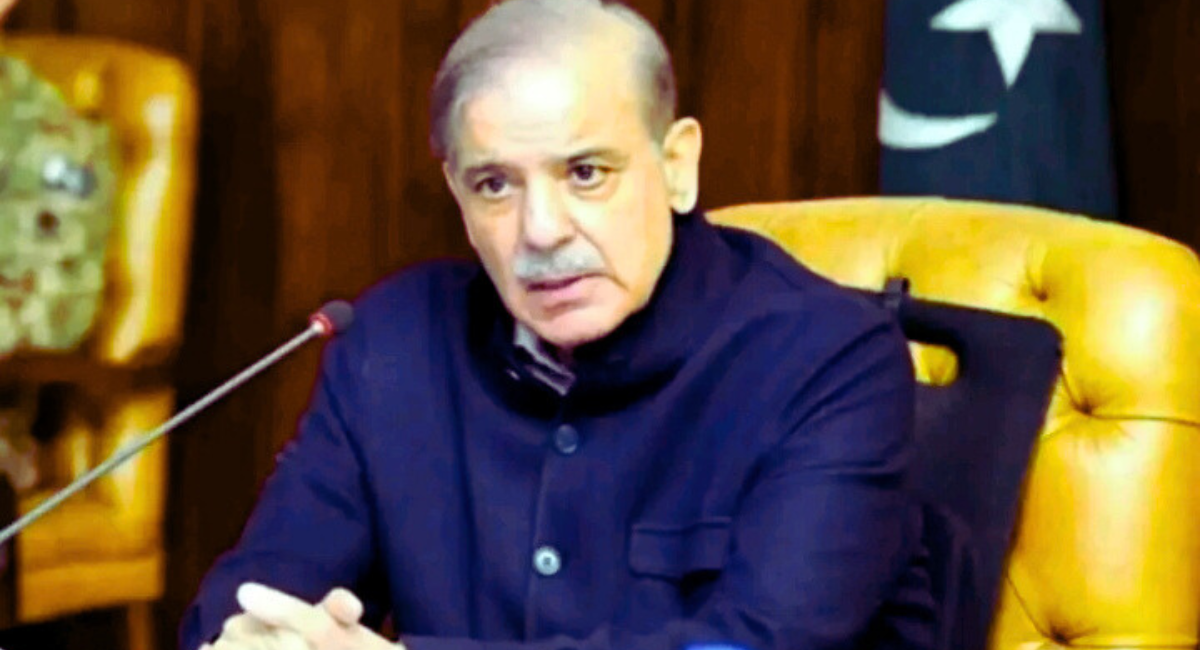 Shehbaz Sharif speaking in cabinet meeting about austerity plan amid Pakistan fuel crisis