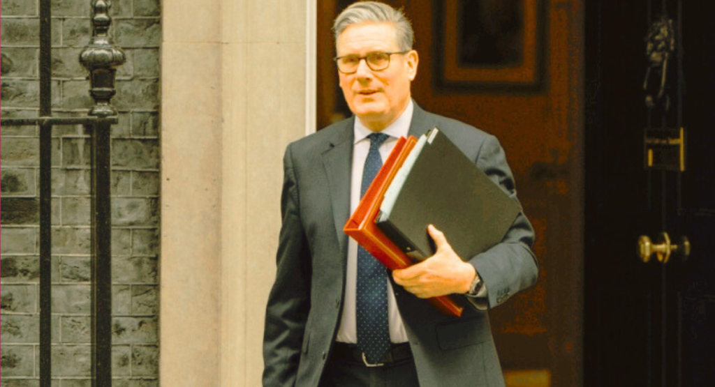 British Prime Minister Keir Starmer addressing media about the UK response to the Middle East conflict.