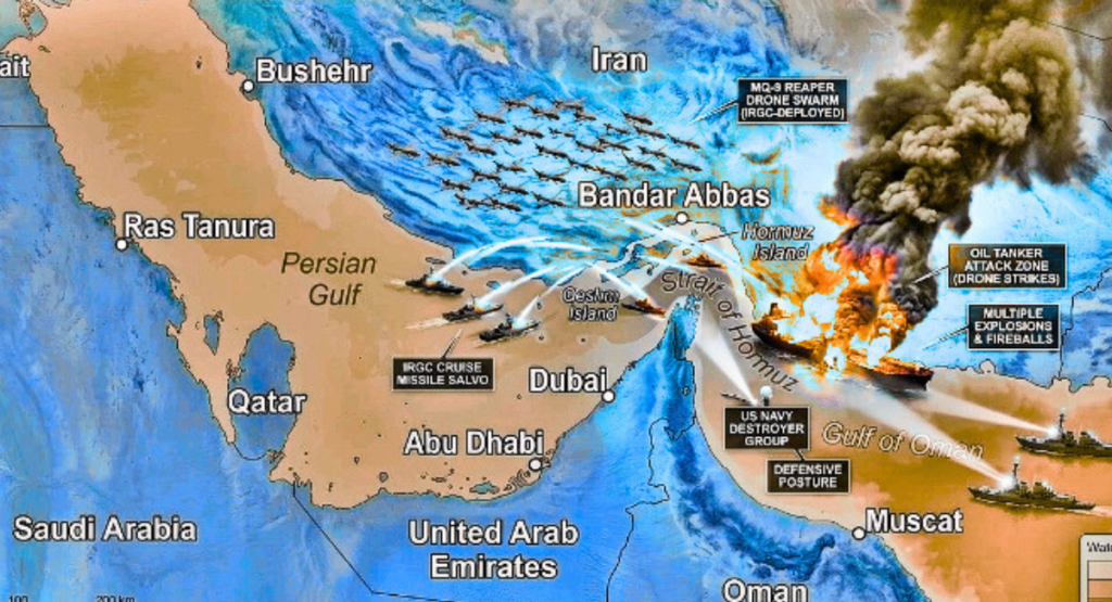 Strait of Hormuz crisis impacting global oil supply and tanker routes