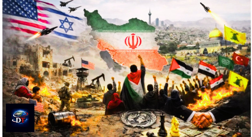 Naval ships enforcing blockade near Iranian ports during global oil crisis