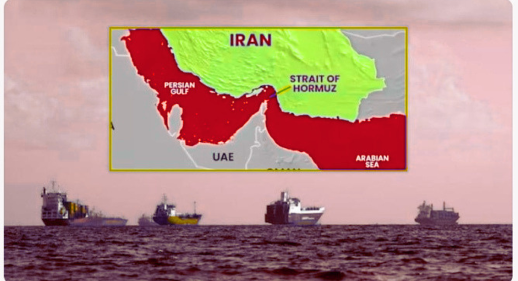 Naval blockade and oil tankers during Strait of Hormuz crisis 2026