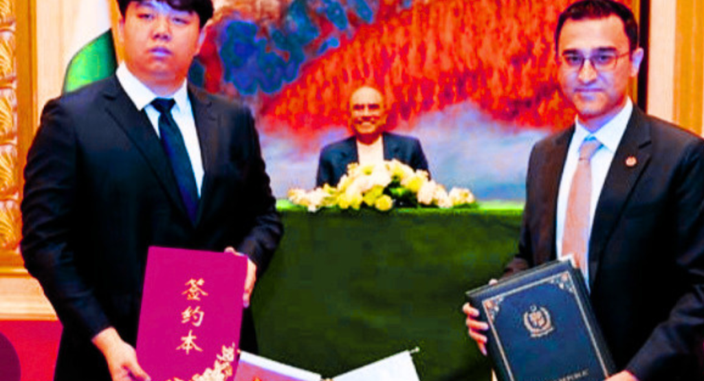 Zardari China visit economic agreements signing ceremony