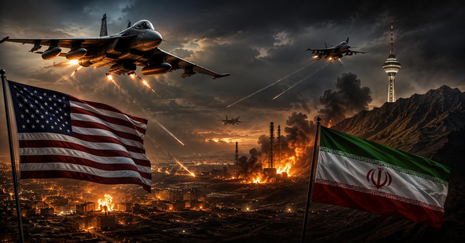 US strikes Iran for third consecutive night as military tensions rise in the Middle East